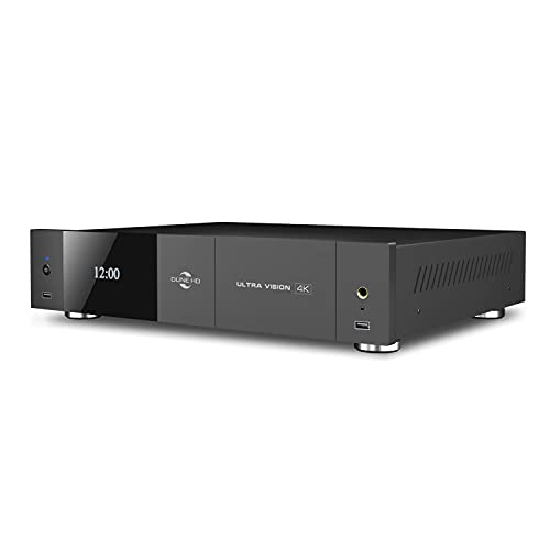 Dune HD Ultra Vision 4K | Dolby Vision | HDR 10+ | ULTRA HD | Lettore multimediale in streaming di fascia alta a grandezza naturale e Smart TV Box Android | RTD1619 RD | DAC ES9038PRO, 2x HDD Rack