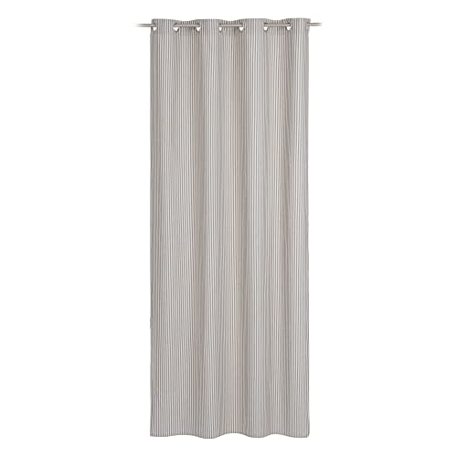 LOLAhome Tenda da giardino antimacchia a righe grigio e bianco in tessuto di teflon da 140 x 260 cm