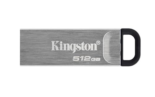 Kingston DataTraveler Kyson USB 3.2 Gen 1 PenDrive 512GB - Con elegante guscio in metallo senza cappuccio protettivo