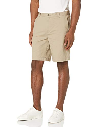 Amazon Essentials Pantaloncini 23 cm Slim Uomo, Marrone Kaki, 28W