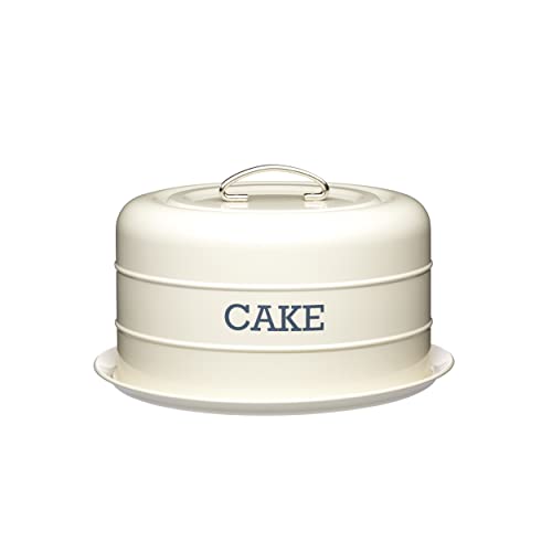 KitchenCraft Living Nostalgia Teglia ermetica / Cupola per Torte, 28,5 x 18cm, Crema Anticata