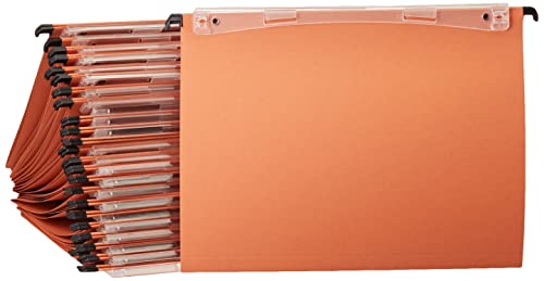 ESSELTE 10202 Orgarex Kori Set di 25 cartelle verticali sospese con fondo a V A4, linguette incluse, arancione, 34.5 x 24.5 cm