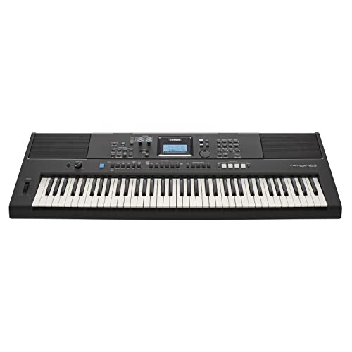 Yamaha Digital Keyboard PSR-EW425 - Tastiera Digitale Versatile - Design Portatile con 76 Tasti a Tocco Sensibile, 820 Voci e Pannello di Controllo LCD - Nero