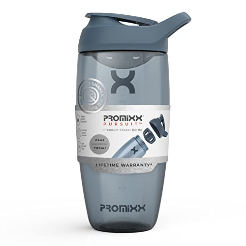 Promixx Allenamento Shaker Bottle - Bottiglia Shaker Premium per Integratori e Frullati Proteici - Facile da Pulire, Resistente (700 ml, Blu Notte) Ecozen