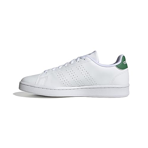 adidas Advantage Shoes, Sneaker Uomo, Ftwwht Ftwwht Green, 43 1/3 EU
