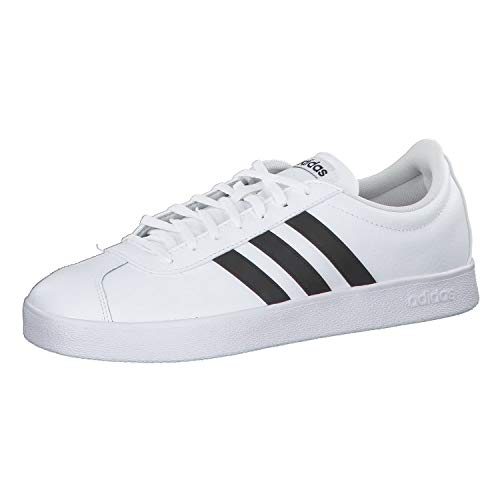 adidas VL Court 2.0 Shoes, Sneakers Uomo, Ftwr White Core Black Core Black, 43 1/3 EU