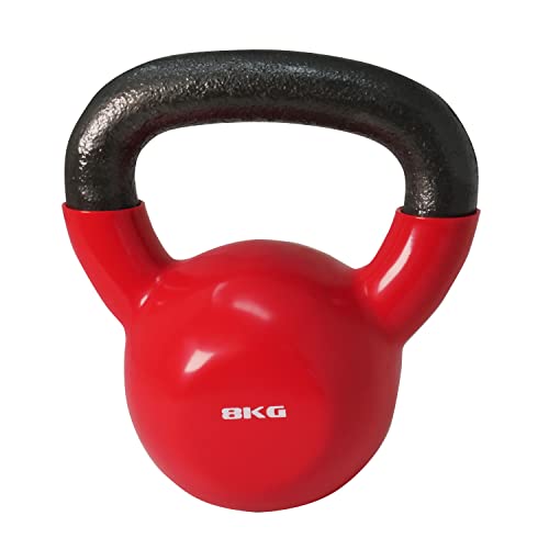 RPM Power - Kettlebell in ghisa da 4 kg a 20 kg, per Palestra, Fitness, Esercizio, Allenamento, Forza (8kg (Rosso))