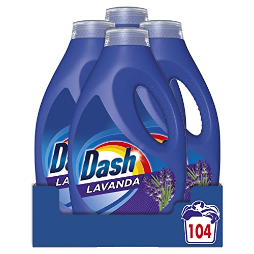 Dash Detersivo Liquido Lavatrice, 104 Lavaggi (4x26), Lavanda, Rimuove Le Macchie, Dona Freschezza, Efficace A Freddo E In Cicli Brevi