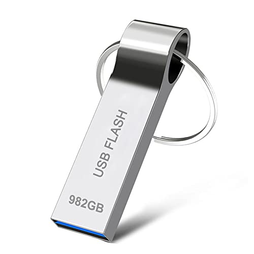 Chiavetta USB Pen Drive USB 3.0 Impermeabile Penna USB Portatile Memoria USB Mini Memoria Stick per PC, Laptop, Tablet, Auto (Argento)