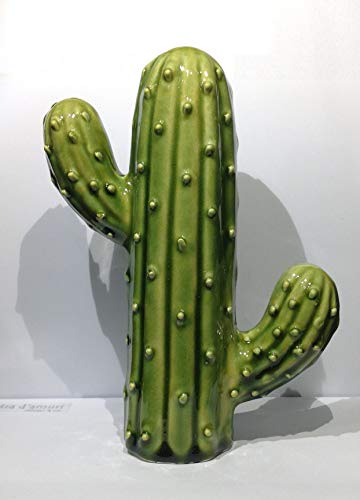 Petra d'amuri Cactus Decorativo in Ceramica Siciliana H 18 cm Hand Made in Sicily
