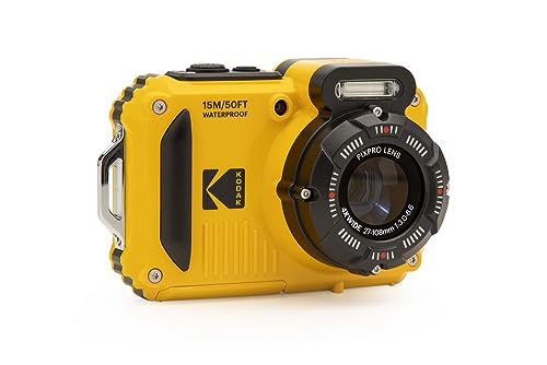 KODAK Pixpro WPZ2 - Fotocamera Digitale compatta, 16 MPixel, Impermeabile e Antiurto, Colore: Giallo/Giallo