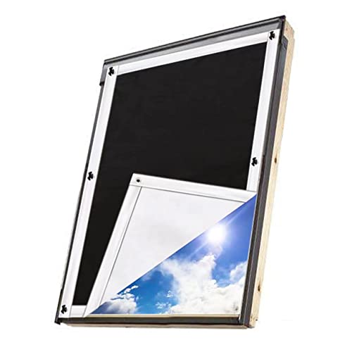 johgee Tenda Oscurante Termica per finestre e lucernari | Protegge dal Calore | Compatibile con finestre VELUX GGU GGL GPU GPL GHU GHL GTU GTL GXU GXL (senza foratura con ventose, 38x75cm)