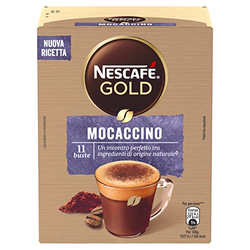 NESCAFÉ Gold Mocaccino Caffè al Cacao Solubile, 11 Bustine 88g