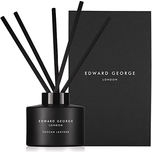 Edward George Pelle Toscana Diffusore di fragranze per la casa con 10 bastoncini, 165 ml
