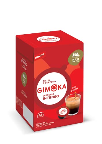 Gimoka - Compatibile Per Lavazza - A Modo Mio - 144 Capsule - Gusto INTENSO - Intensità 12 - Made In Italy