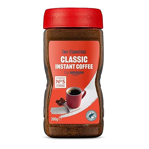 by Amazon Caffè solubile Classico, istantaneo, tostatura intensa, 200g - Certificato Rainforest Alliance
