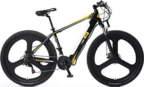 I-Bike, Mountain Mud Unisex Adulto, Nero Bianco Giallo, ‎130 X 80 X 40 Cm, dimensione ruota: 29 pollici