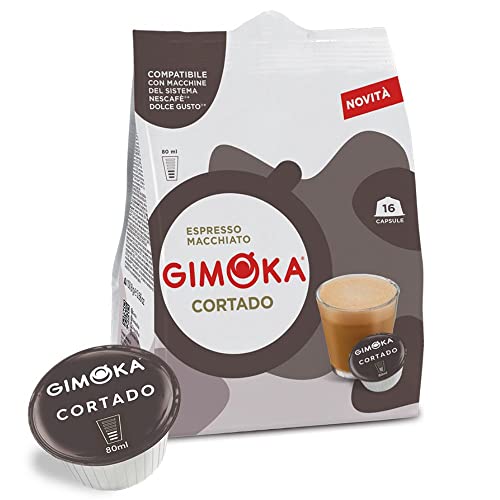 Gimoka - Compatibile Per Nescafé - Dolce Gusto - 64 Capsule - Gusto CORTADO - Made In Italy - 4 Confezioni Da 16 Capsule