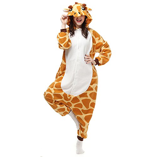 BGOKTA Pigiama Animali Adulto Cosplay Costumi Donna Interi Pigiama Costume Giraffa Festival del Partito