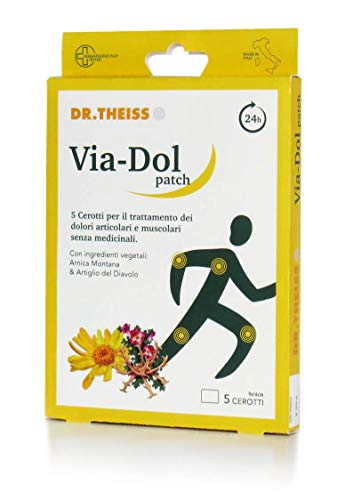 Dr. Theiss Via-Dol Patch - Cerotti per i Dolori (Confezione da 5) per Trattamento di Dolori Articolari e Muscolari