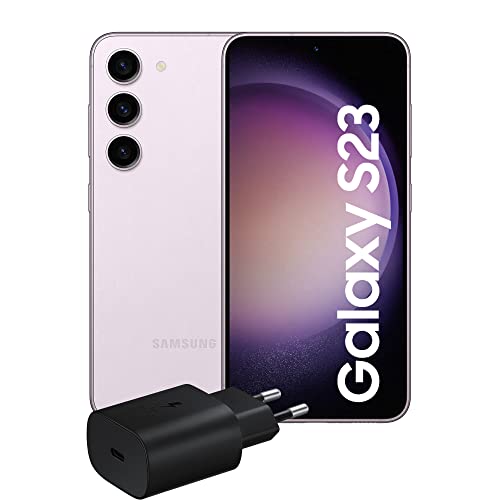 Samsung Galaxy S23, Caricatore incluso, Smartphone Android, Display 6.1'' Dynamic AMOLED 2X, Fotocamera 50MP, RAM 8GB, 128 GB, 3.900 mAh, Lavender [Versione italiana]