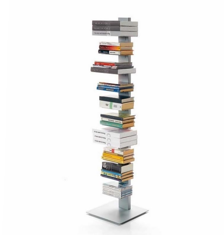Libreria SAPIENS di Bruno Rainaldi in Metallo altezza 152 cm Sintesi Group colore Grigio argento