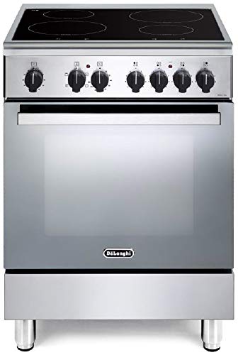 De Longhi DMX 64 IN ED - Cucina a induzione con forno elettrico ventilato, 60x60 cm, Classe A, Inox