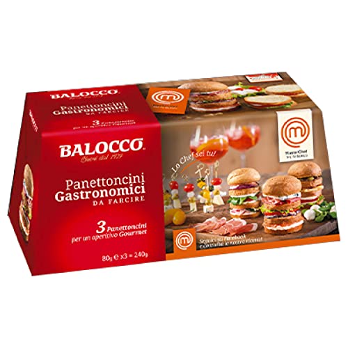3 Panettoni Gastronomico Balocco Mini Panettoni Gastronomici Confezione da 3 pz x 80 g