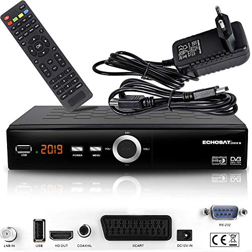 hd-line Echosat 20900 M - Ricevitore satellitare digitale satellitare, (HDTV, DVB-S/S2, HDMI, SCART, 2 porte USB 2.0, Full HD 1080p) [preprogrammato per Astra Hotbird Türksat]