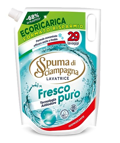 Spuma di Sciampagna Ecoricarica Detersivo Lavatrice Fresco Puro 29 lavaggi - 1305 ml